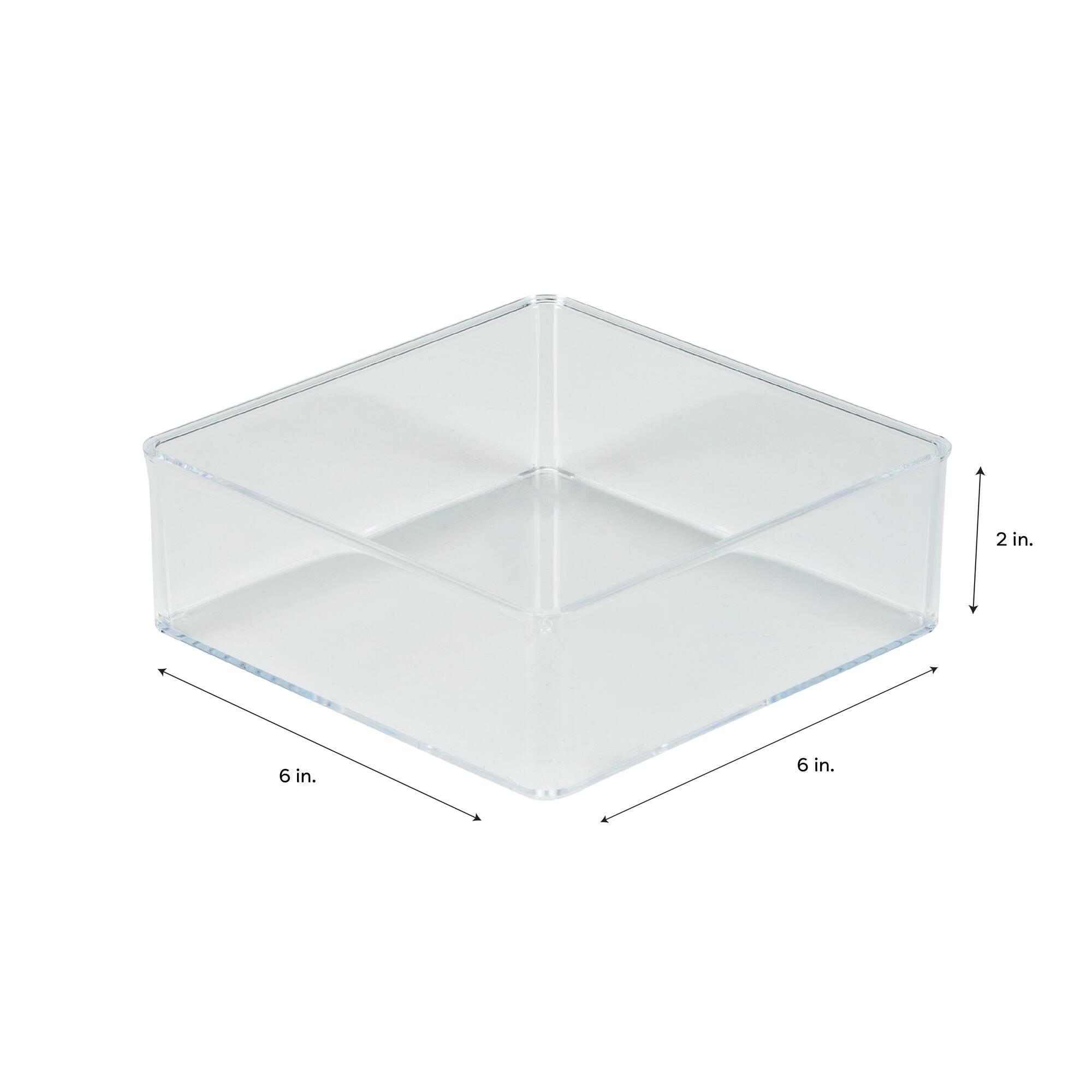 Simplify Large Square Clear Drawer Organizer